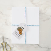 Afbeelding pompoencartoon cadeaulabel (Met Touw)