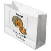 Afbeelding pompoencartoon groot cadeauzakje (Voorkant Gekanteld)