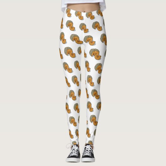 Afbeelding pompoencartoon leggings (Voorkant)