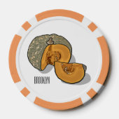 Afbeelding pompoencartoon poker chips (Achterkant)