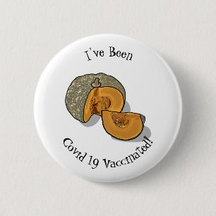 Afbeelding pompoencartoon ronde button 5,7 cm