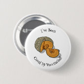 Afbeelding pompoencartoon ronde button 5,7 cm (Voorkant /achterkant)