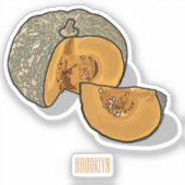 Afbeelding pompoencartoon sticker (Voorkant)