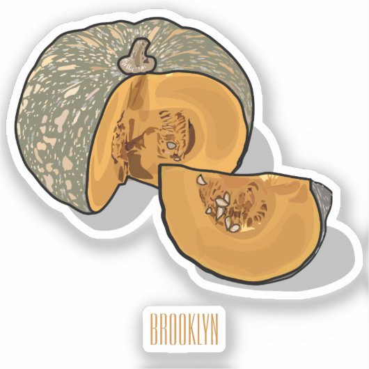 Afbeelding pompoencartoon sticker (Voorkant)