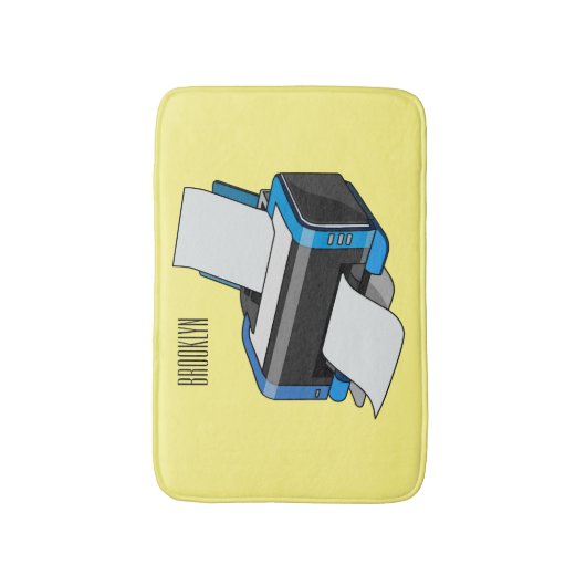 Afbeelding printercartoon badmat (Voorkant Verticaal)