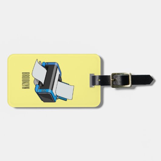 Afbeelding printercartoon bagagelabel (Voorkant horizontaal)