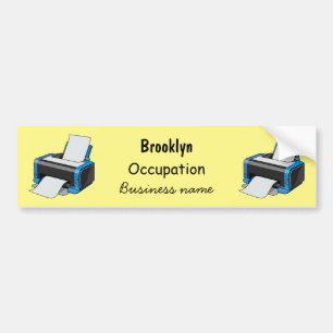 Afbeelding printercartoon bumpersticker