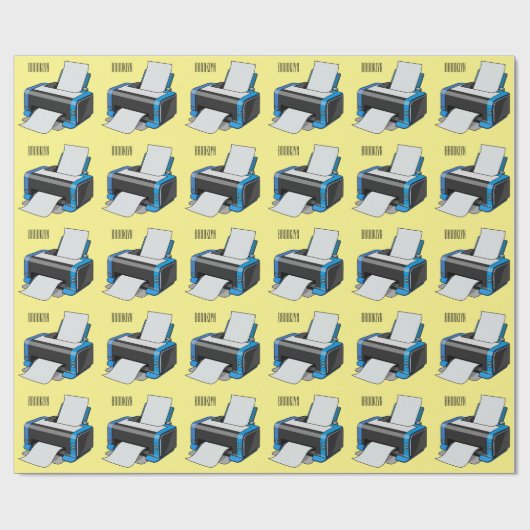 Afbeelding printercartoon cadeaupapier (Vlak)