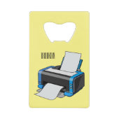 Afbeelding printercartoon creditkaart flessenopener (Voorkant)