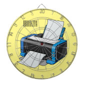 Afbeelding printercartoon dartbord (Voorkant)