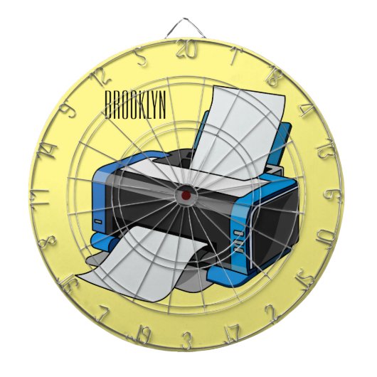 Afbeelding printercartoon dartbord (Voorkant)