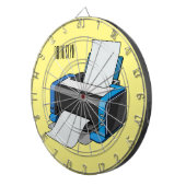 Afbeelding printercartoon dartbord (Voorkant Rechts)