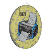 Afbeelding printercartoon dartbord (Voorkant Links)