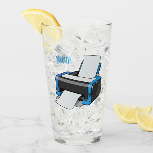 Afbeelding printercartoon glas (Voorkant ijs)