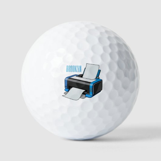 Afbeelding printercartoon golfballen (Voorkant)