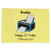 Afbeelding printercartoon groot cadeauzakje (Achterkant)