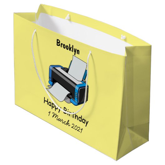 Afbeelding printercartoon groot cadeauzakje (Achterkant Gekanteld)