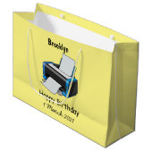 Afbeelding printercartoon groot cadeauzakje (Voorkant Gekanteld)