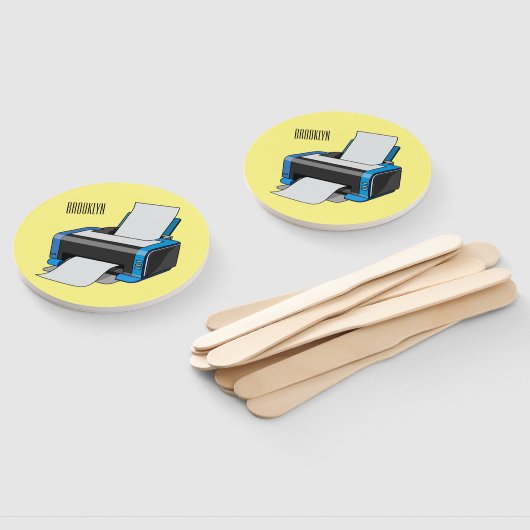 Afbeelding printercartoon handwaaier (Niet-gemonteerd)