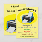 Afbeelding printercartoon kaart (Voorkant / Achterkant)