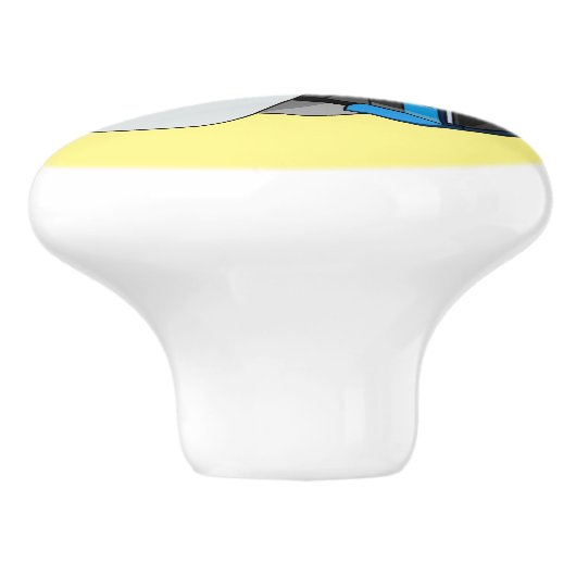 Afbeelding printercartoon keramische knop (Zijkant)