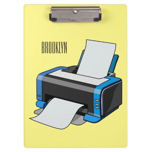 Afbeelding printercartoon klembord (Voorkant)