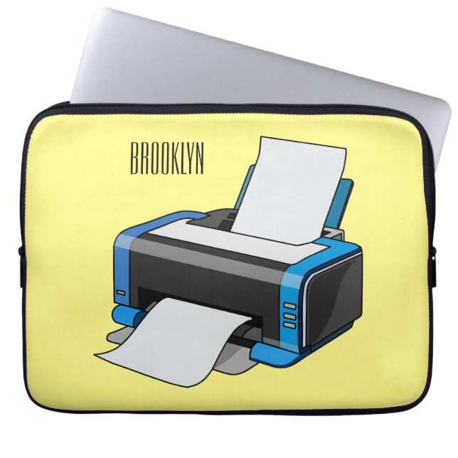 Afbeelding printercartoon laptop sleeve (Voorkant)