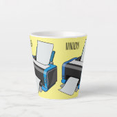 Afbeelding printercartoon latte mok (Voorkant)