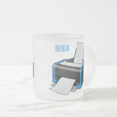 Afbeelding printercartoon matglas koffiemok (Voorkant rechts)