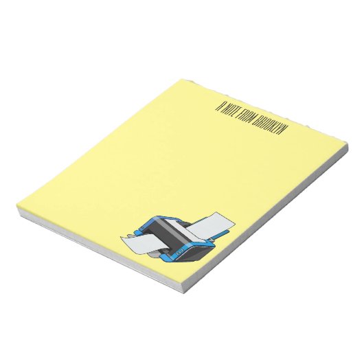 Afbeelding printercartoon notitieblok (Linkerzijde)