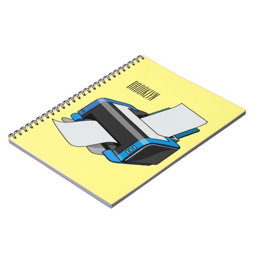 Afbeelding printercartoon notitieboek (Linkerzijde)