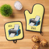 Afbeelding printercartoon ovenwant & pannenlap set (Top down)