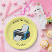 Afbeelding printercartoon papieren bordje (Feest)