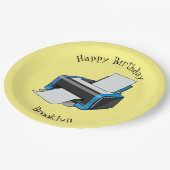 Afbeelding printercartoon papieren bordje (Gekanteld)