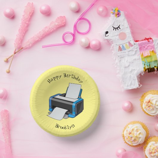 Afbeelding printercartoon papieren kommen (Feest)