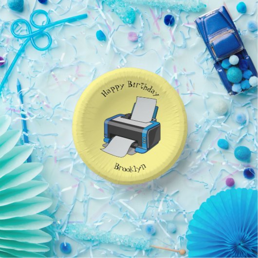 Afbeelding printercartoon papieren kommen (Feest)