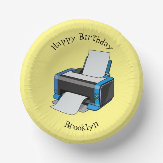 Afbeelding printercartoon papieren kommen (Voorkant)