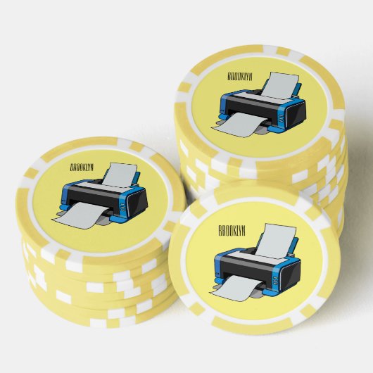 Afbeelding printercartoon poker chips (Opstapeling)