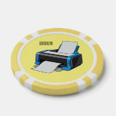 Afbeelding printercartoon poker chips (Enkel)