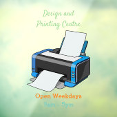 Afbeelding printercartoon raamsticker (Vel 3)