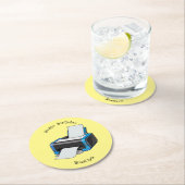 Afbeelding printercartoon ronde kartonnen onderzetter (Insitu)