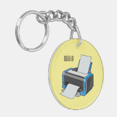 Afbeelding printercartoon sleutelhanger (Voorkant Links)