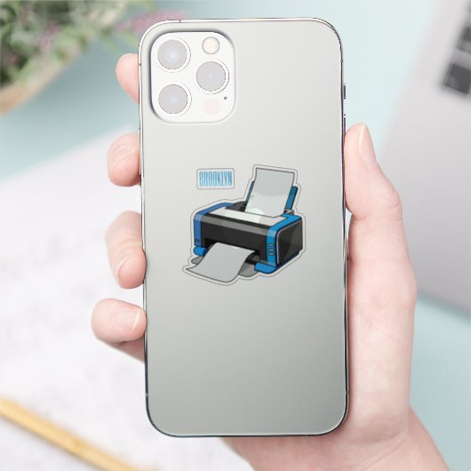 Afbeelding printercartoon sticker (Telefoon)