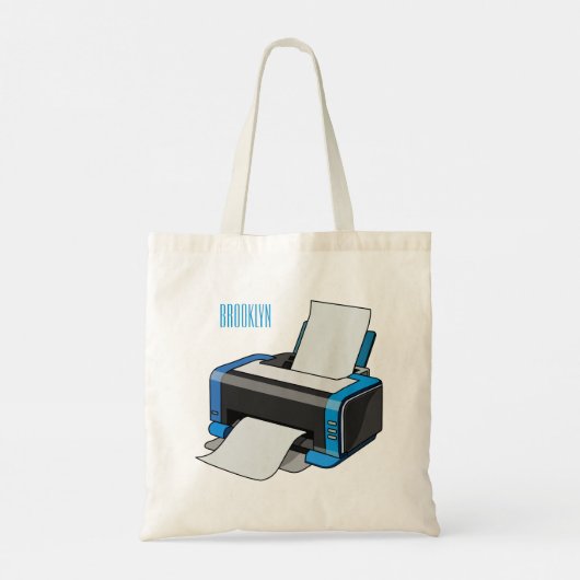 Afbeelding printercartoon tote bag (Achterkant)