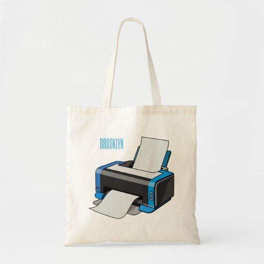 Afbeelding printercartoon tote bag (Voorkant)