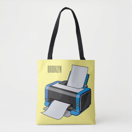 Afbeelding printercartoon tote bag (Voorkant)