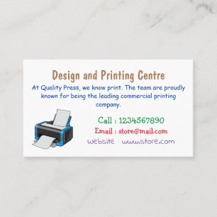 Afbeelding printercartoon visitekaartje