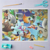 afbeelding puzzelstukjes tissuepapier (Craft)