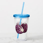 Afbeelding rode cartoon acryl drinkbeker (Achterkant)