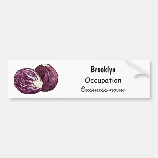 Afbeelding rode cartoon bumpersticker (Voorkant)